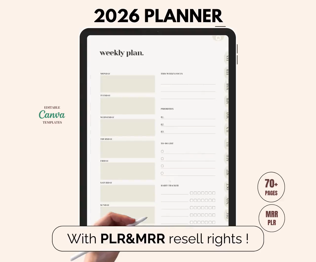 2026 PLR/ MRR Digital Planner